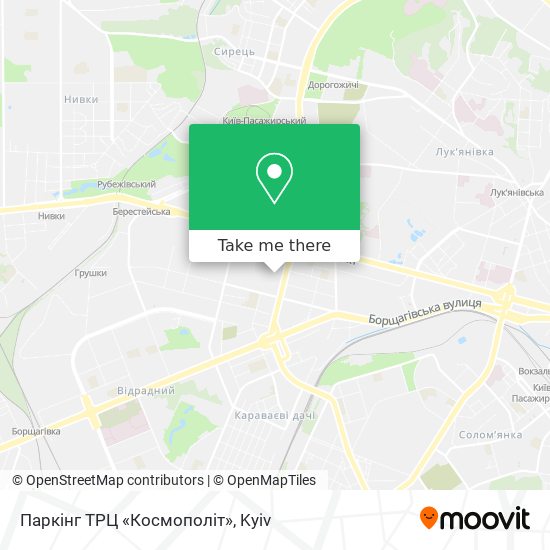 Паркінг ТРЦ «Космополіт» map