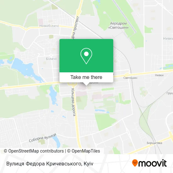 Вулиця Федора Кричевського map