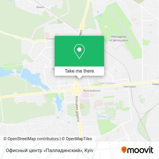 Карта Офисный центр «Палладинский»