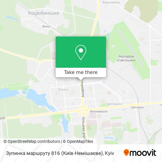 Зупинка маршруту 816 (Київ-Немішаєве) map