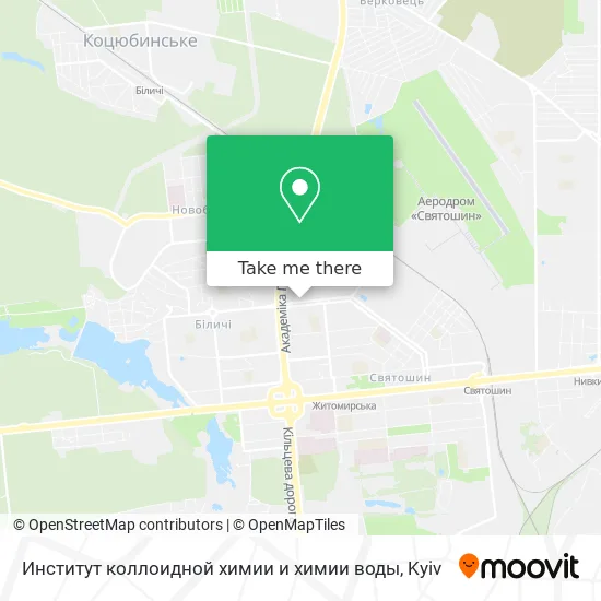 Институт коллоидной химии и химии воды map