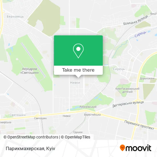 Карта Парикмахерская
