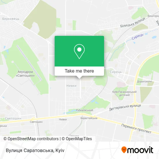 Вулиця Саратовська map