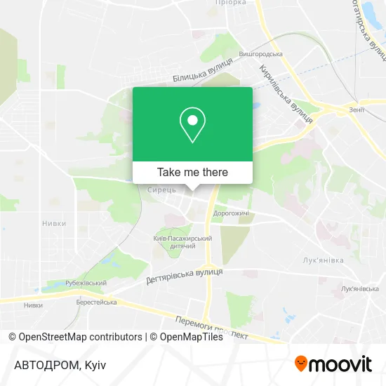Карта АВТОДРОМ