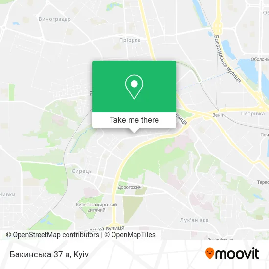 Карта Бакинська 37 в
