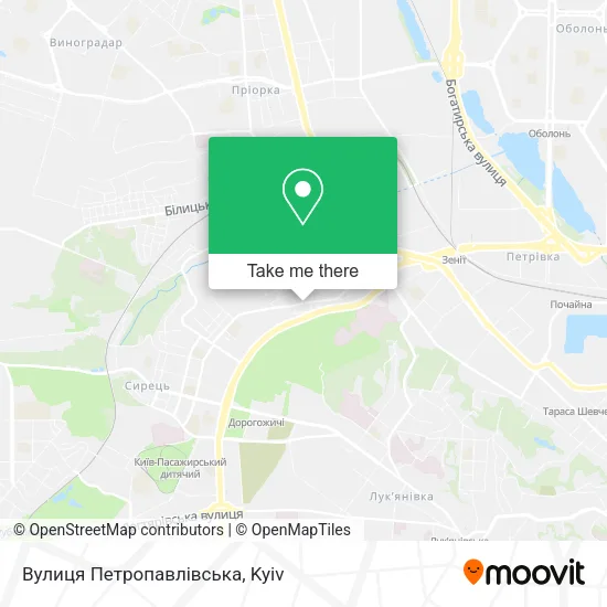 Карта Вулиця Петропавлівська