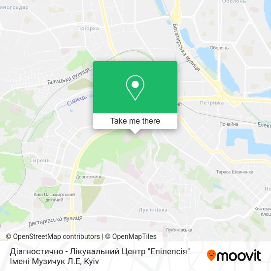 Карта Діагностично - Лікувальний Центр "Епілепсія" Імені Музичук Л.Е