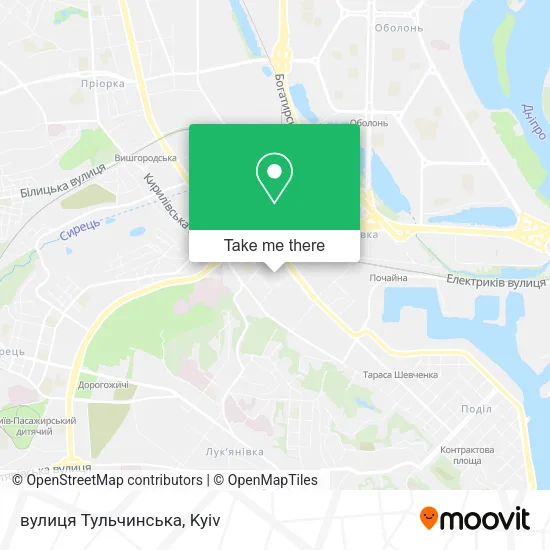 Карта вулиця Тульчинська