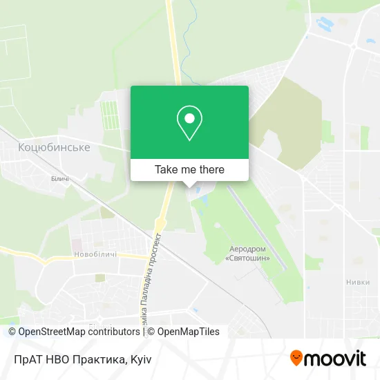 Карта ПрАТ НВО Практика