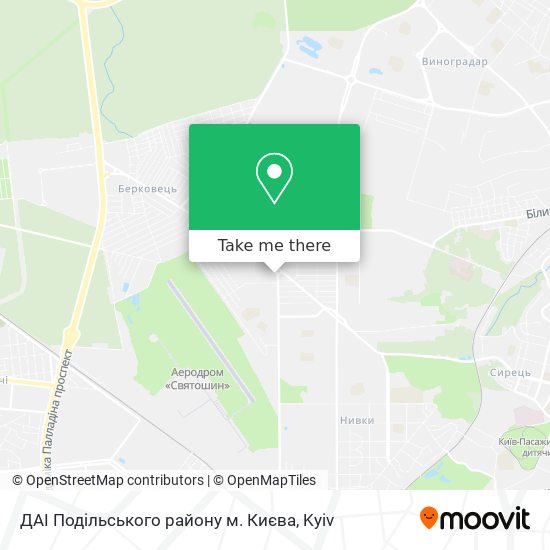 ДАІ Подільського району м. Києва map