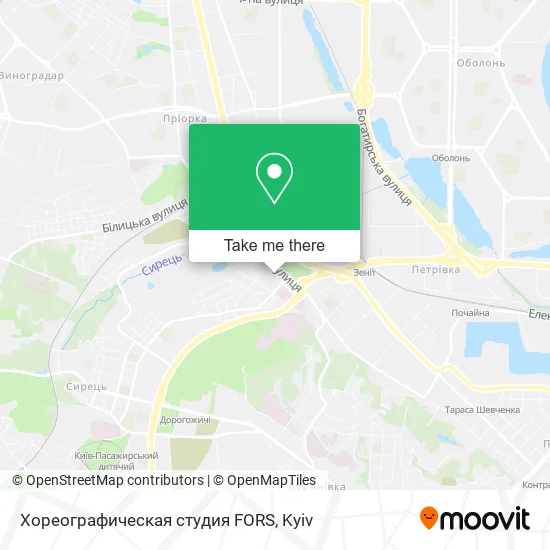Карта Хореографическая студия FORS