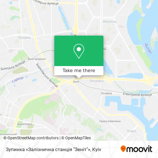 Зупинка «Залізнична станція "Зеніт"» map