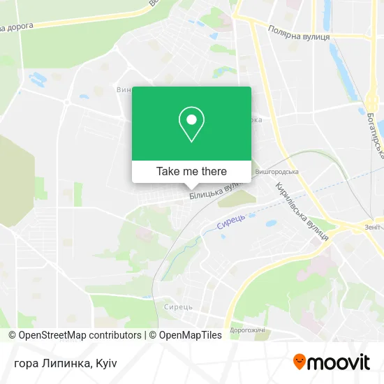 Карта гора Липинка