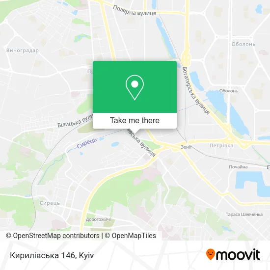 Карта Кирилівська 146