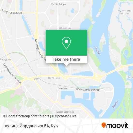 вулиця Йорданська 5А map