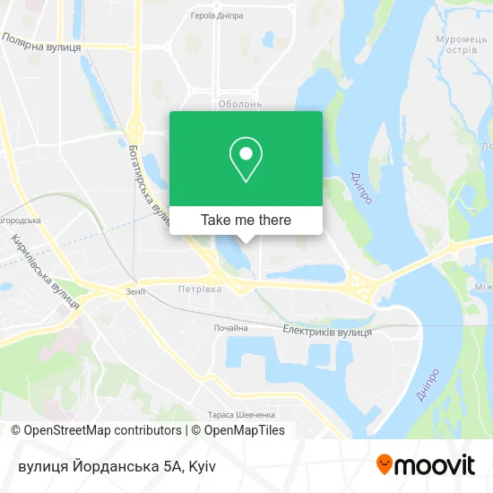 Карта вулиця Йорданська 5А
