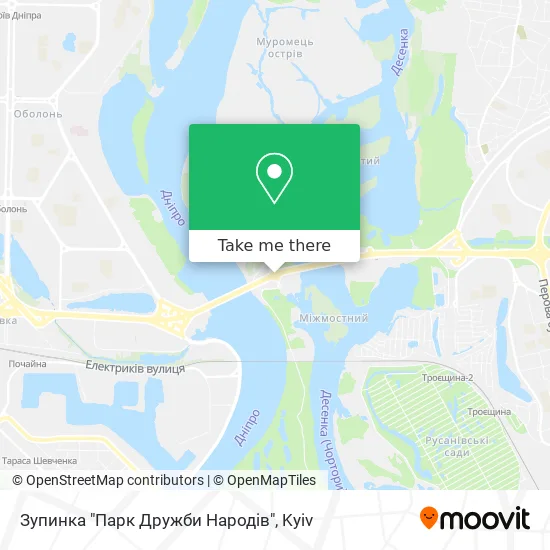 Зупинка "Парк Дружби Народів" map
