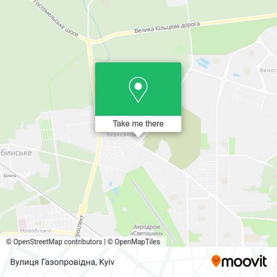 Карта Вулиця Газопровідна