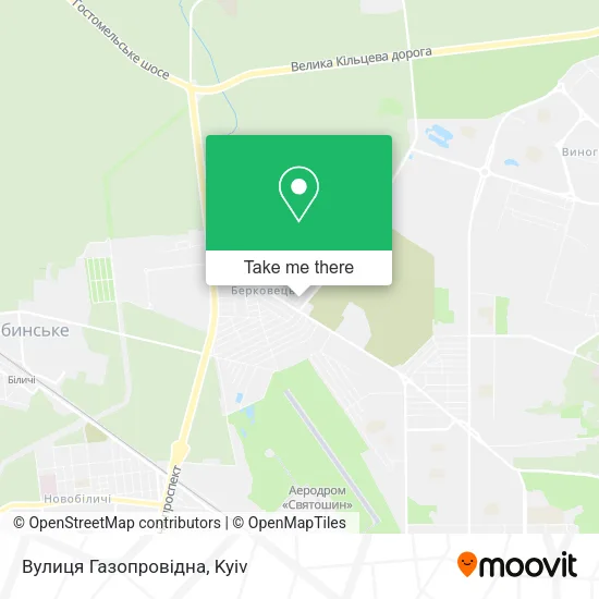 Карта Вулиця Газопровідна