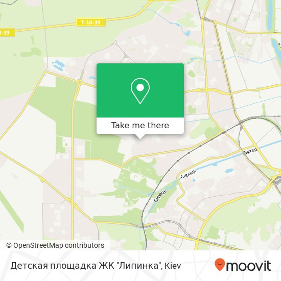 Карта Детская площадка ЖК "Липинка"