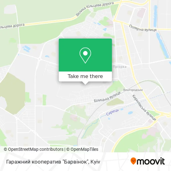 Гаражний кооператив "Барвiнок" map