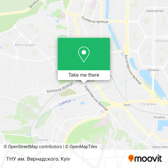 Карта ТНУ им. Вернадского