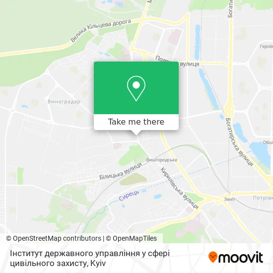 Інститут державного управління у сфері цивільного захисту map