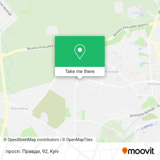 Карта просп. Правди, 92
