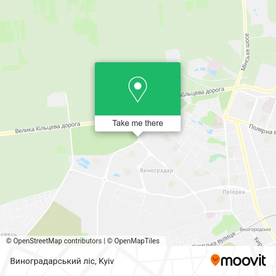 Виноградарський ліс map