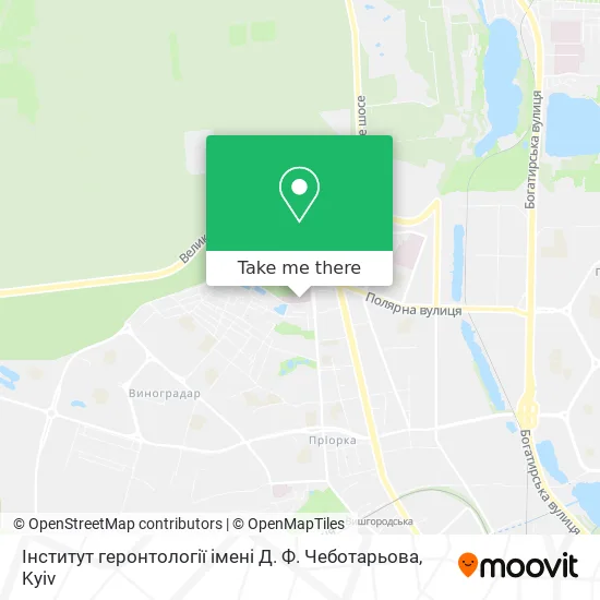 Інститут геронтології імені Д. Ф. Чеботарьова map