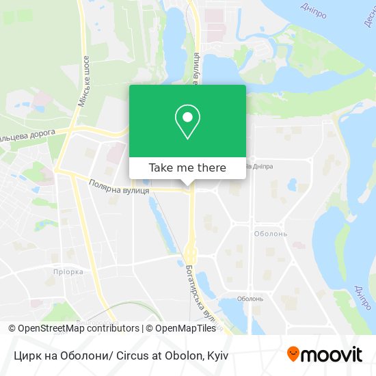 Карта Цирк на Оболони/ Circus at Obolon
