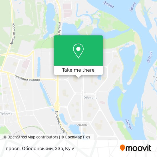 просп. Оболонський, 33а map