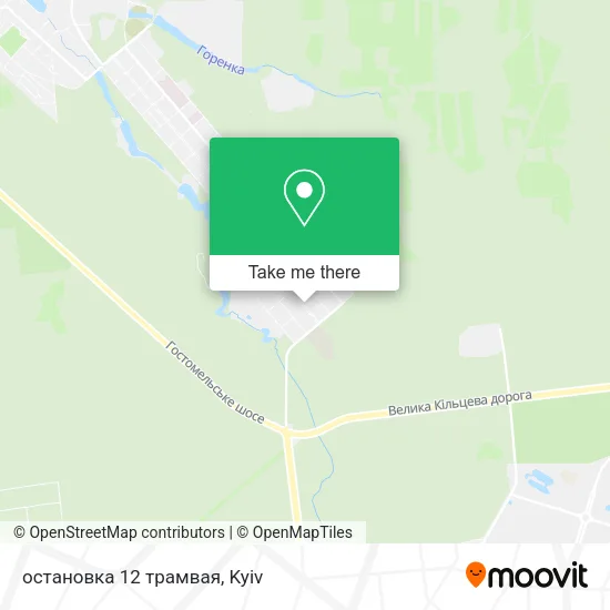 Карта остановка 12 трамвая