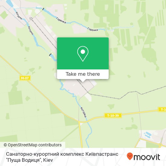 Санаторно-курортний комплекс Київпастранс "Пуща Водиця" map