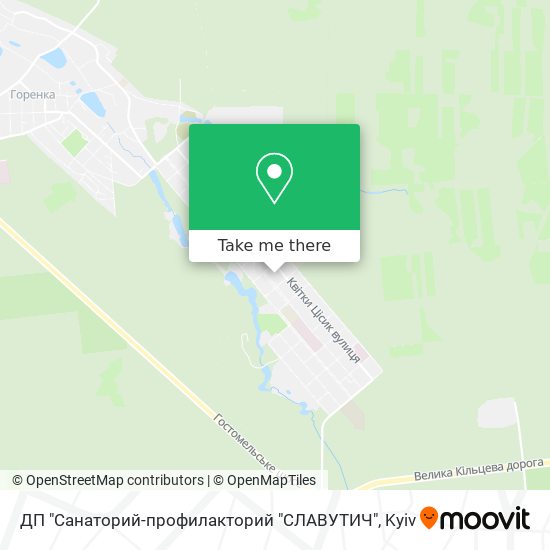 Карта ДП "Санаторий-профилакторий "СЛАВУТИЧ"