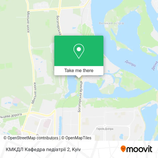 Карта КМКДЛ Кафедра педіатрії 2