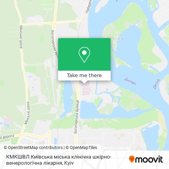 КМКШВЛ Київська міська клінічна шкірно-венерологічна лікарня map