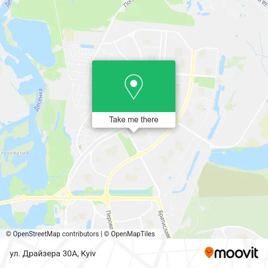 Карта ул. Драйзера 30А