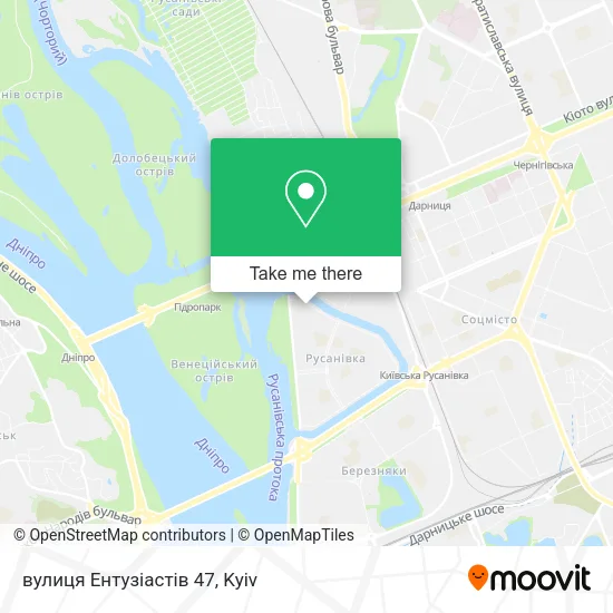 Карта вулиця Ентузіастів 47