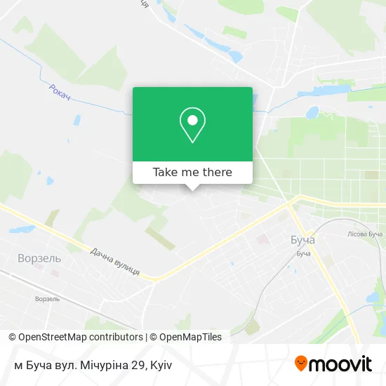 Карта м Буча вул. Мічуріна 29