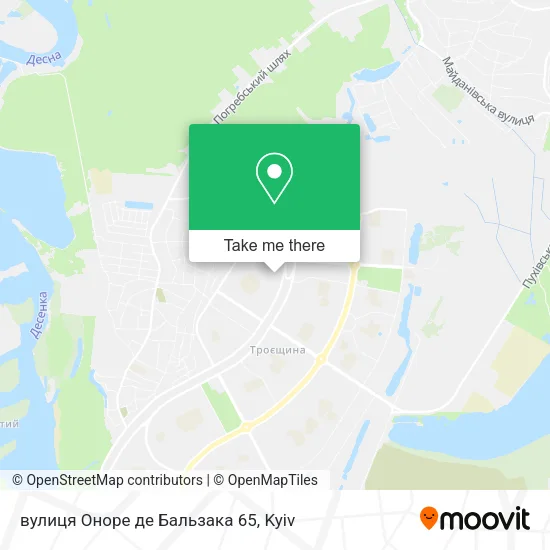 Карта вулиця Оноре де Бальзака 65