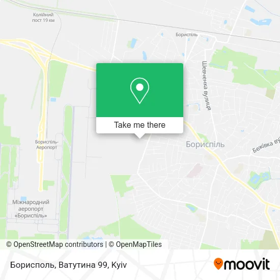 Карта Борисполь, Ватутина 99