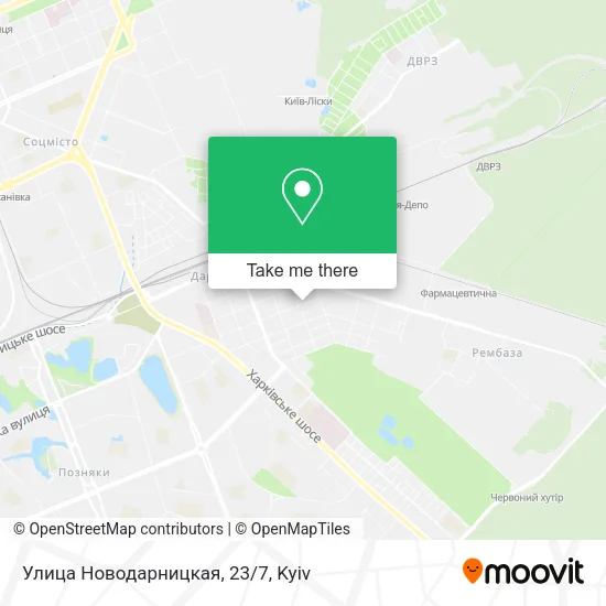 Карта Улица Новодарницкая, 23/7