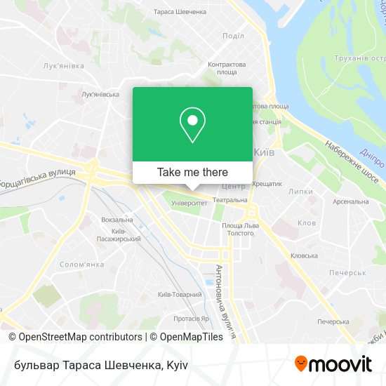 Карта бульвар Тараса Шевченка