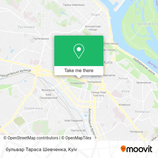 Карта бульвар Тараса Шевченка