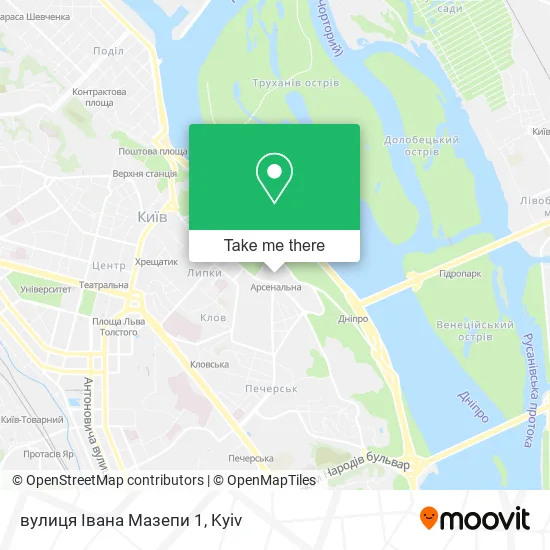 Карта вулиця Івана Мазепи 1