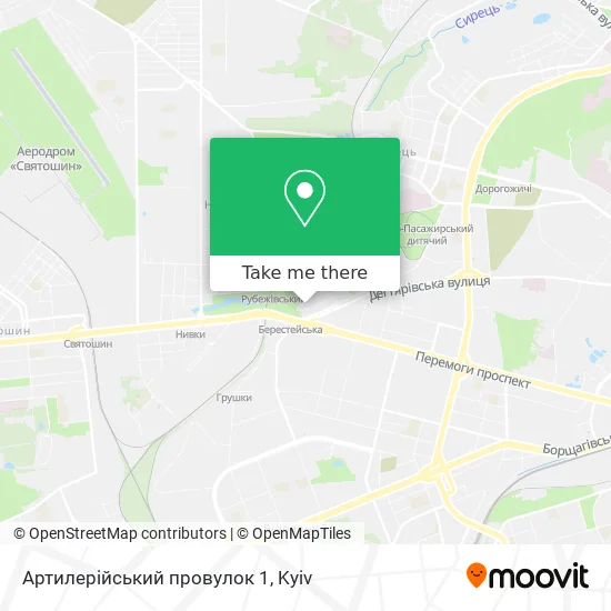 Артилерійський провулок 1 map