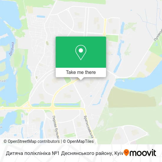 Карта Дитяча поліклініка №1 Деснянського району