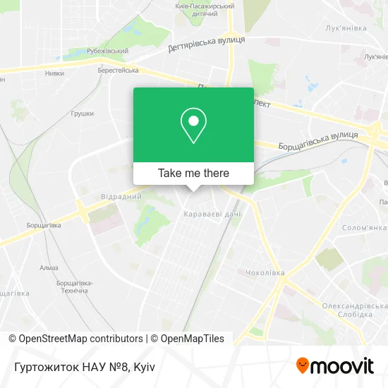 Карта Гуртожиток НАУ №8