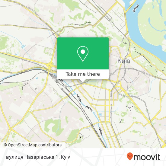Карта вулиця Назарівська 1